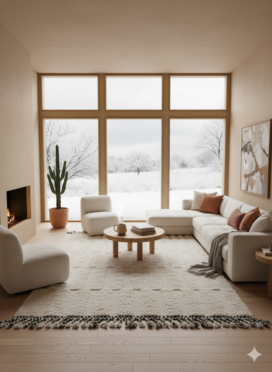 Tissura - Handcrafted Moroccan Wool Rug - 250x150 cm