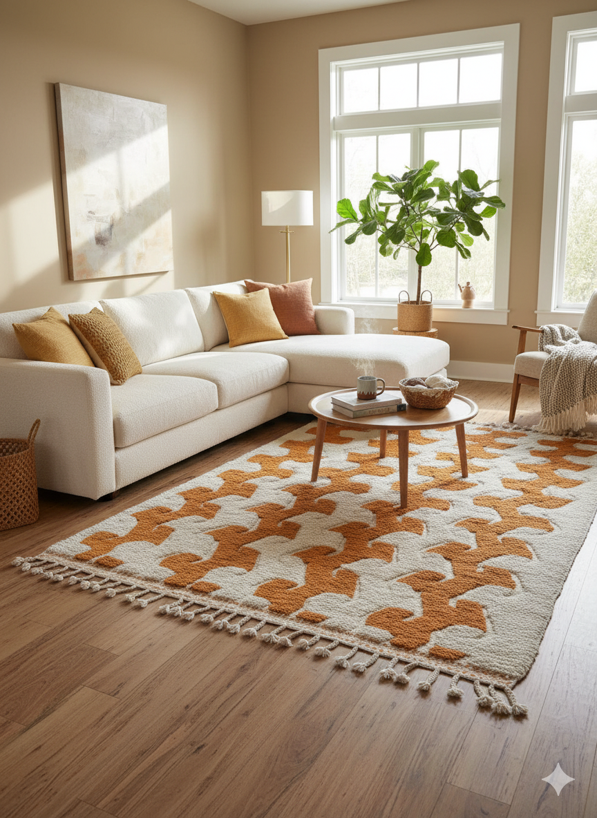 Tissint - Reversible Handcrafted Moroccan Wool Rug - 300x200cm