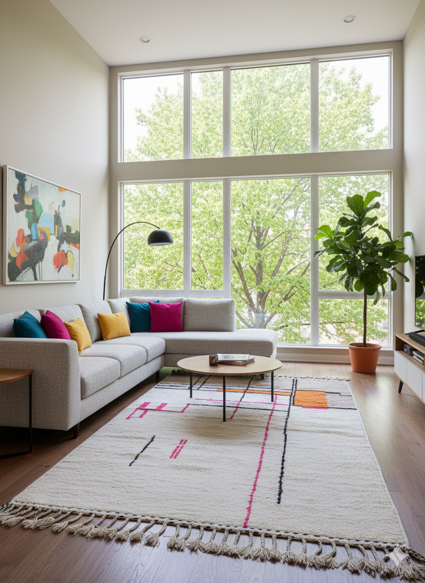 Nour al Medina - Handcrafted Moroccan Wool Rug - 300x190 cm