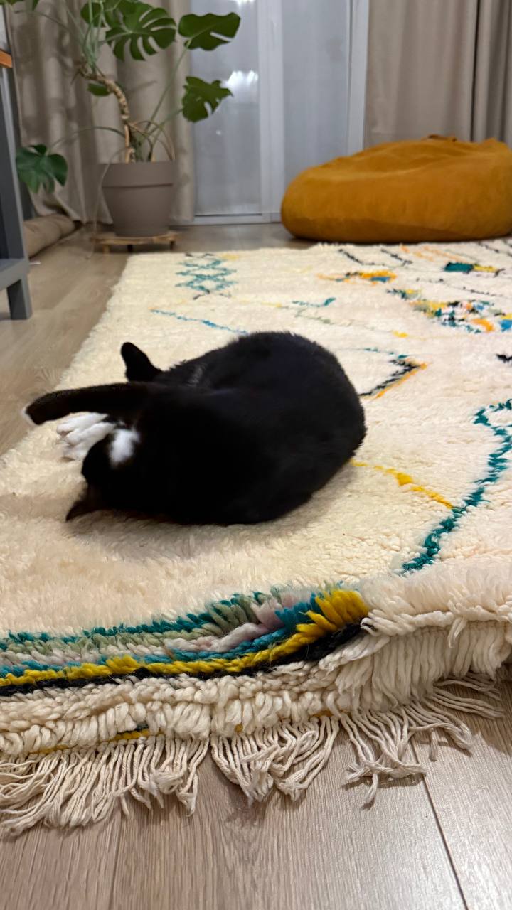 Izouran - Reversible Handcrafted Moroccan Wool Rug