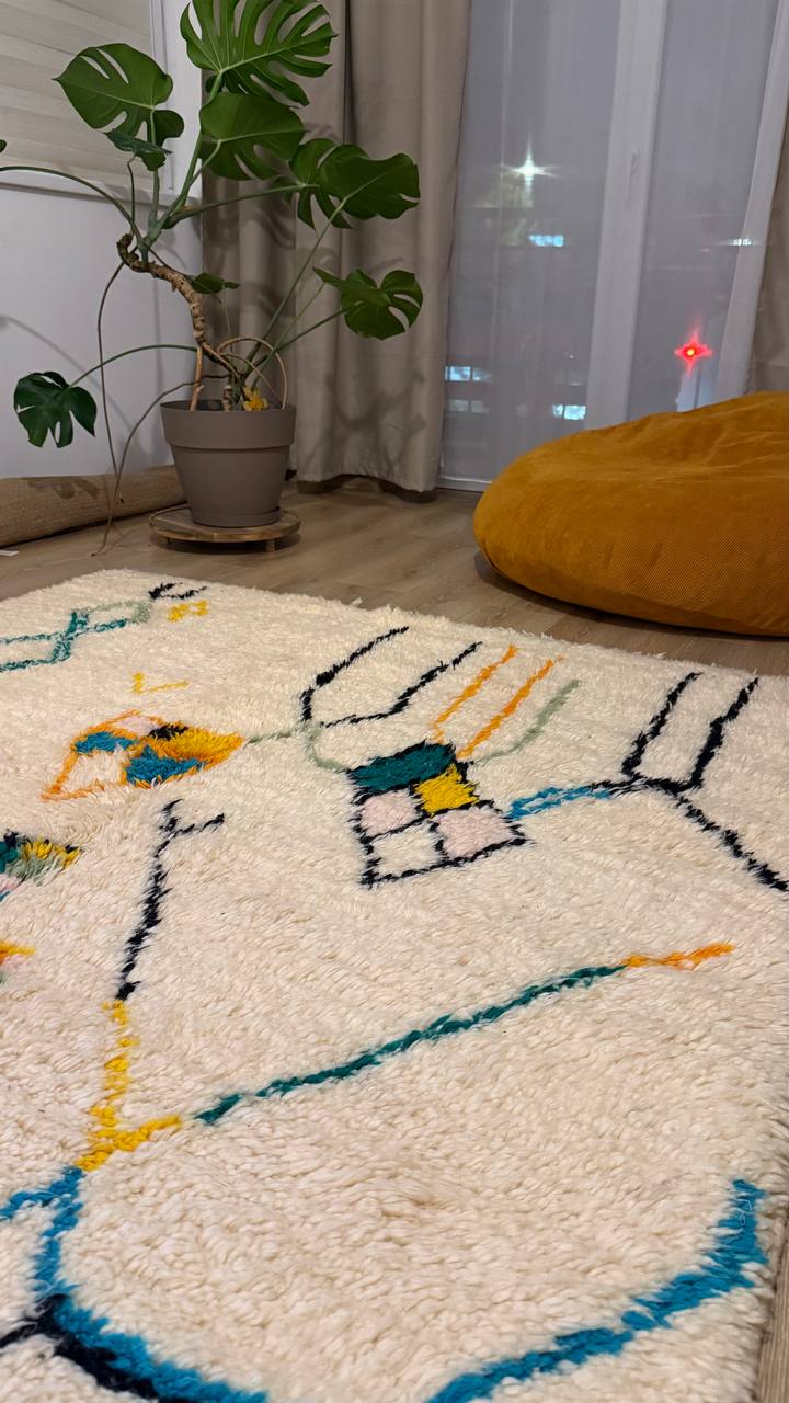 Izouran - Reversible Handcrafted Moroccan Wool Rug