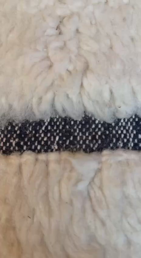 Black Sahara - Handcrafted Moroccan Wool Rug - 300x200 cm